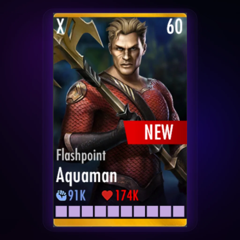 Aquaman Flashpoint Injustice Mobile character card