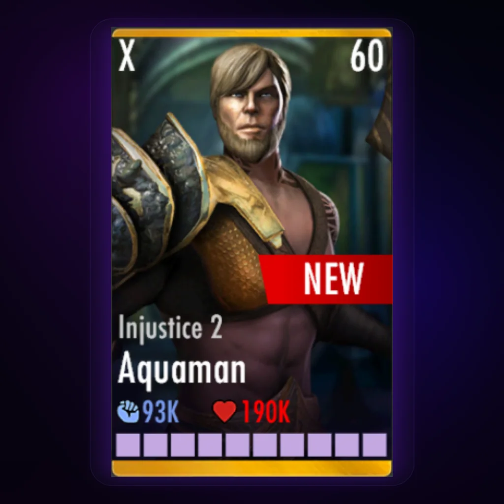Aquaman Injustice 2 character card