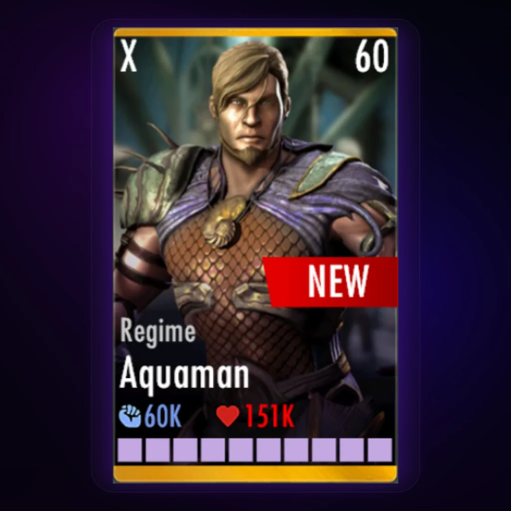 Aquaman Regime character card