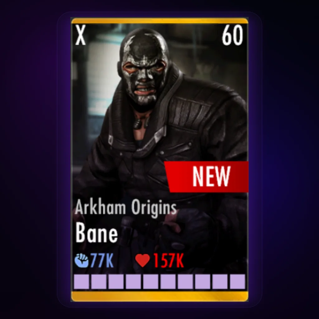 Bane Arkham Origins character card