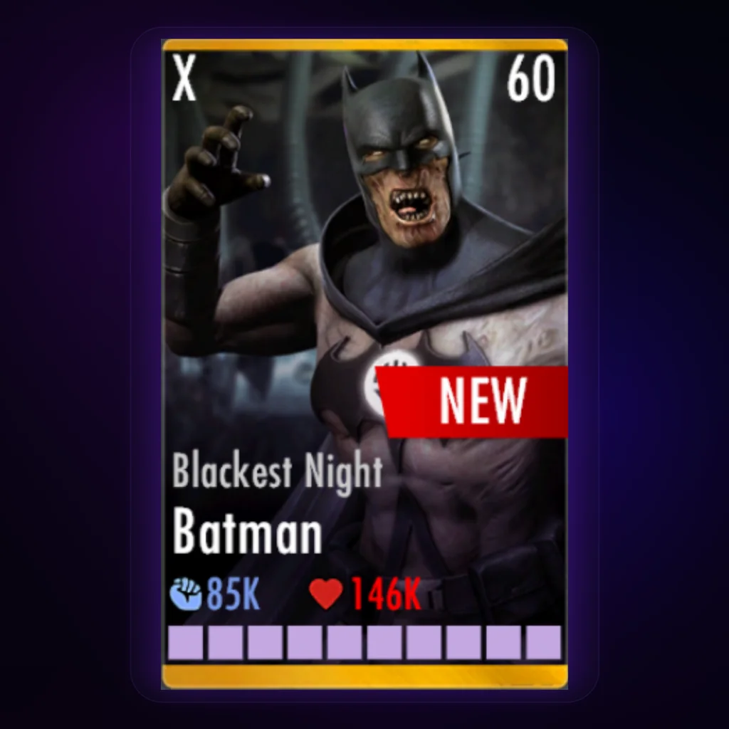 Batman Blackest Night character card