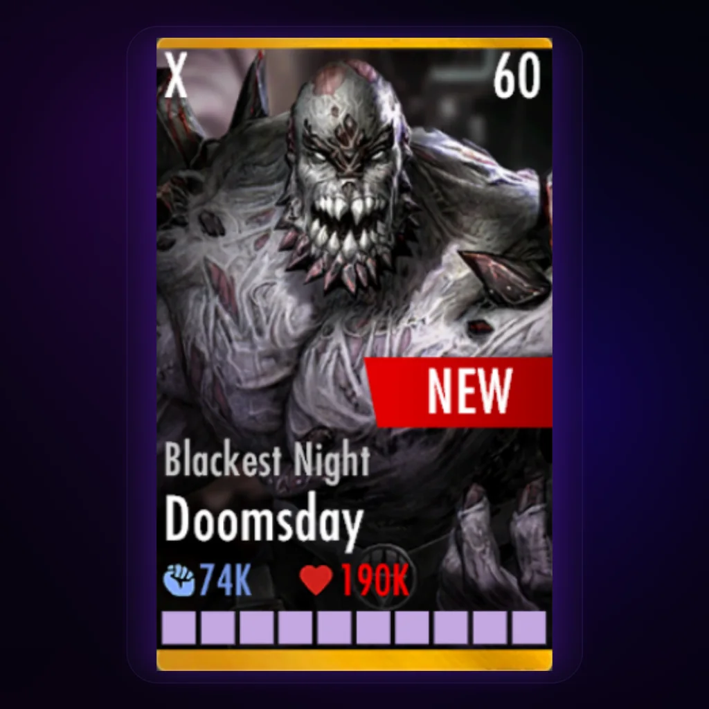 Doomsday Blackest Night character card