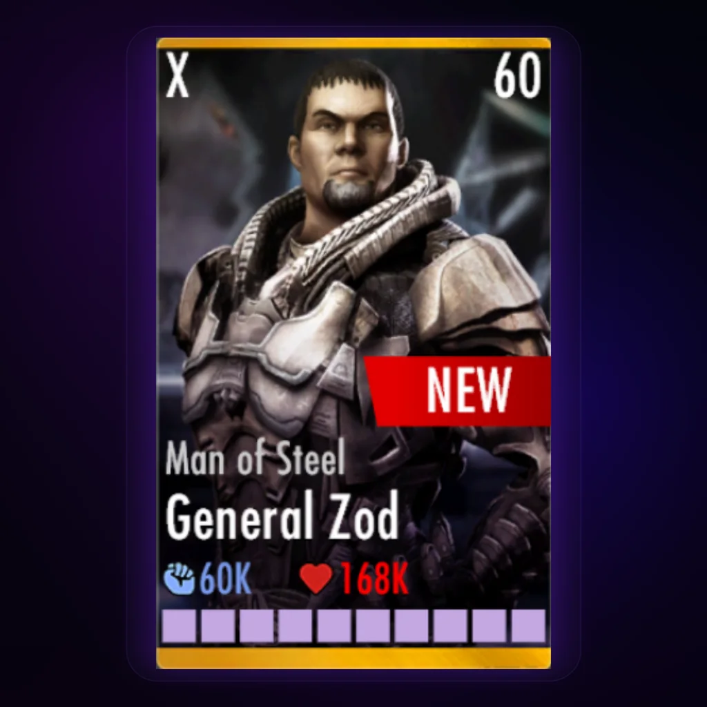 General Zod Man of Steel character card