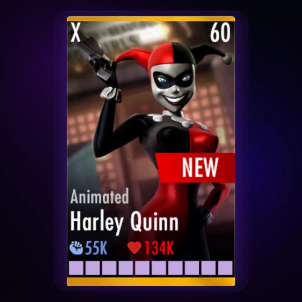 Harley Quinn Animated character card