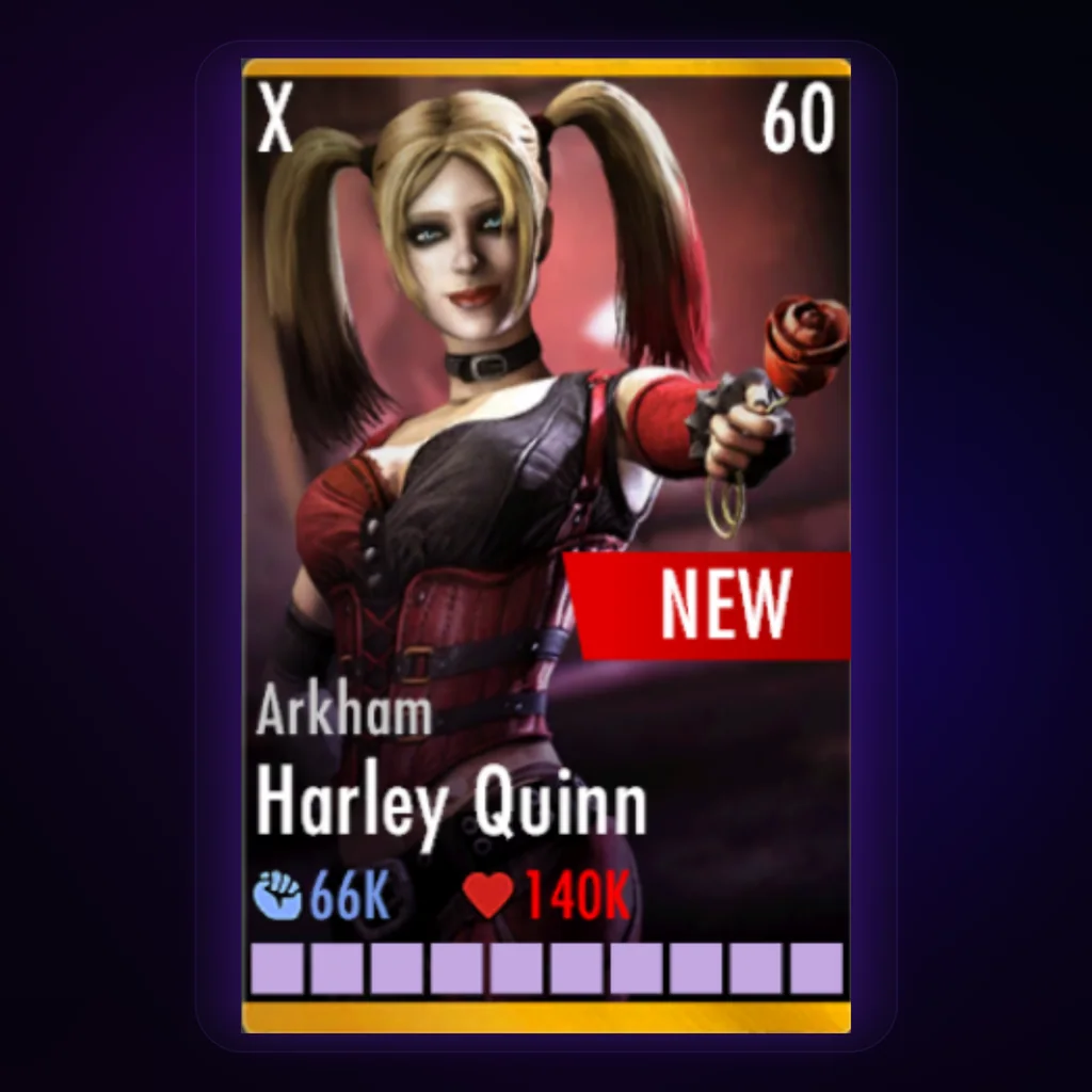 Harley Quinn Arkham character card
