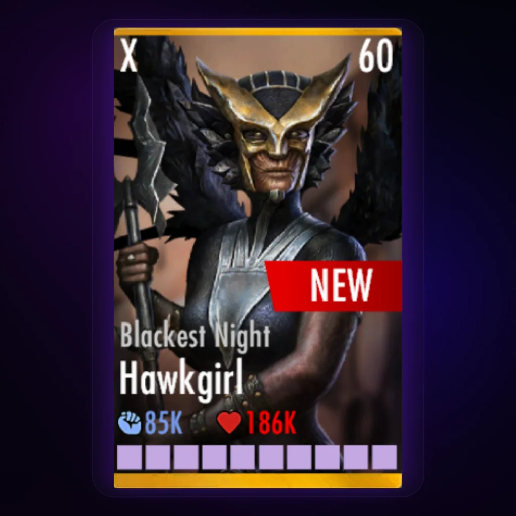 HawkGirl Blackest Night character card