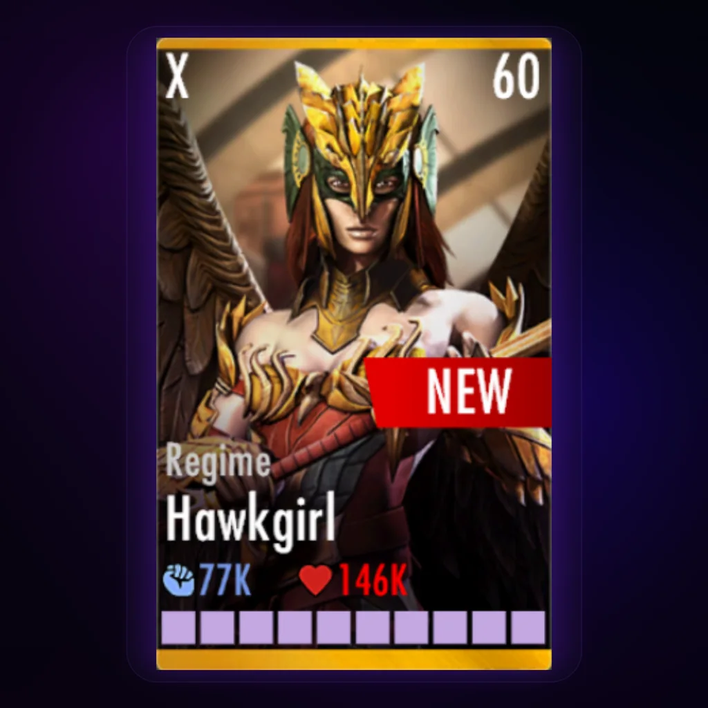 Hawkgirl Regime Injustice Mobile character card