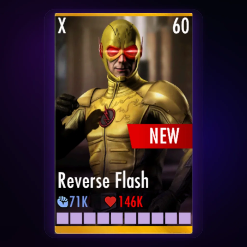 Reverse Flash Injustice Mobile character card