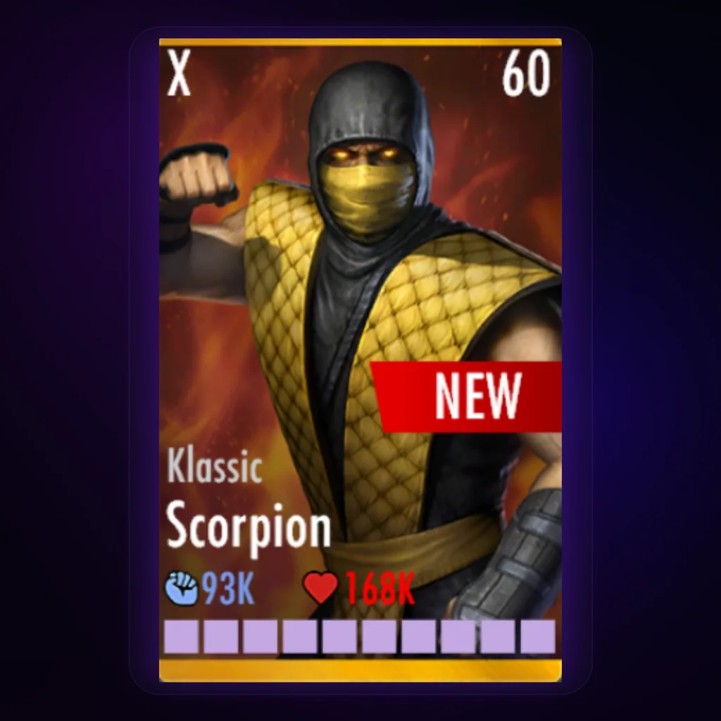 Scorpion Klassic character card