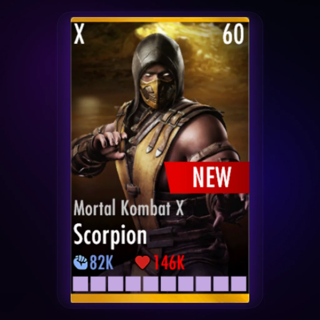 Scorpion Mortal Kombat X character card