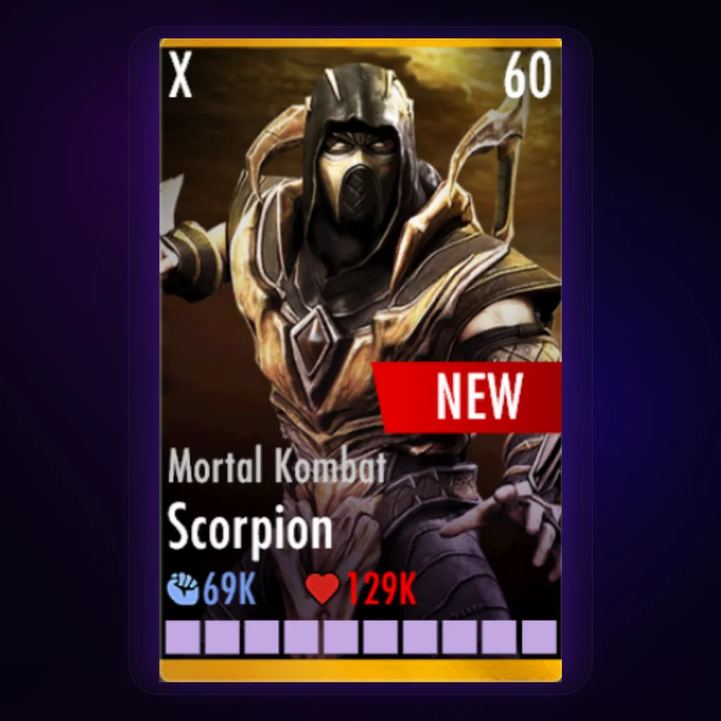 Scorpion Mortal Kombat character card