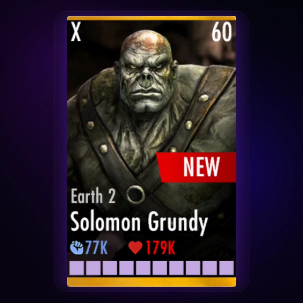 Solomon Grundy Earth 2 character card