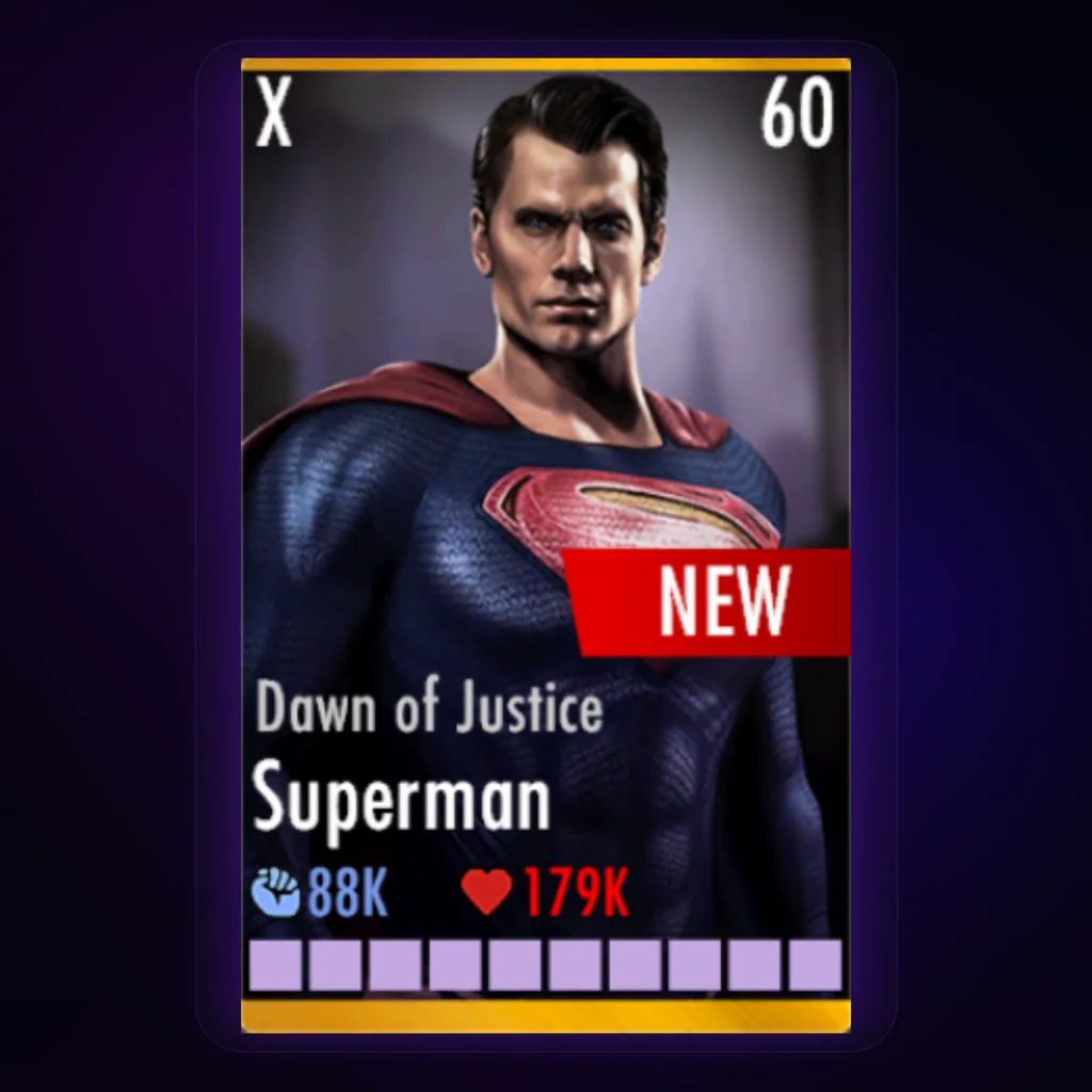 Superman Dawn of Justice character card