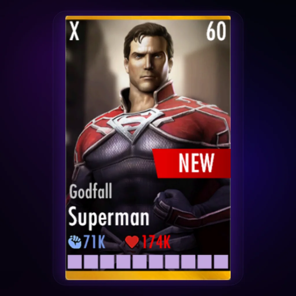 Superman Godfall character card