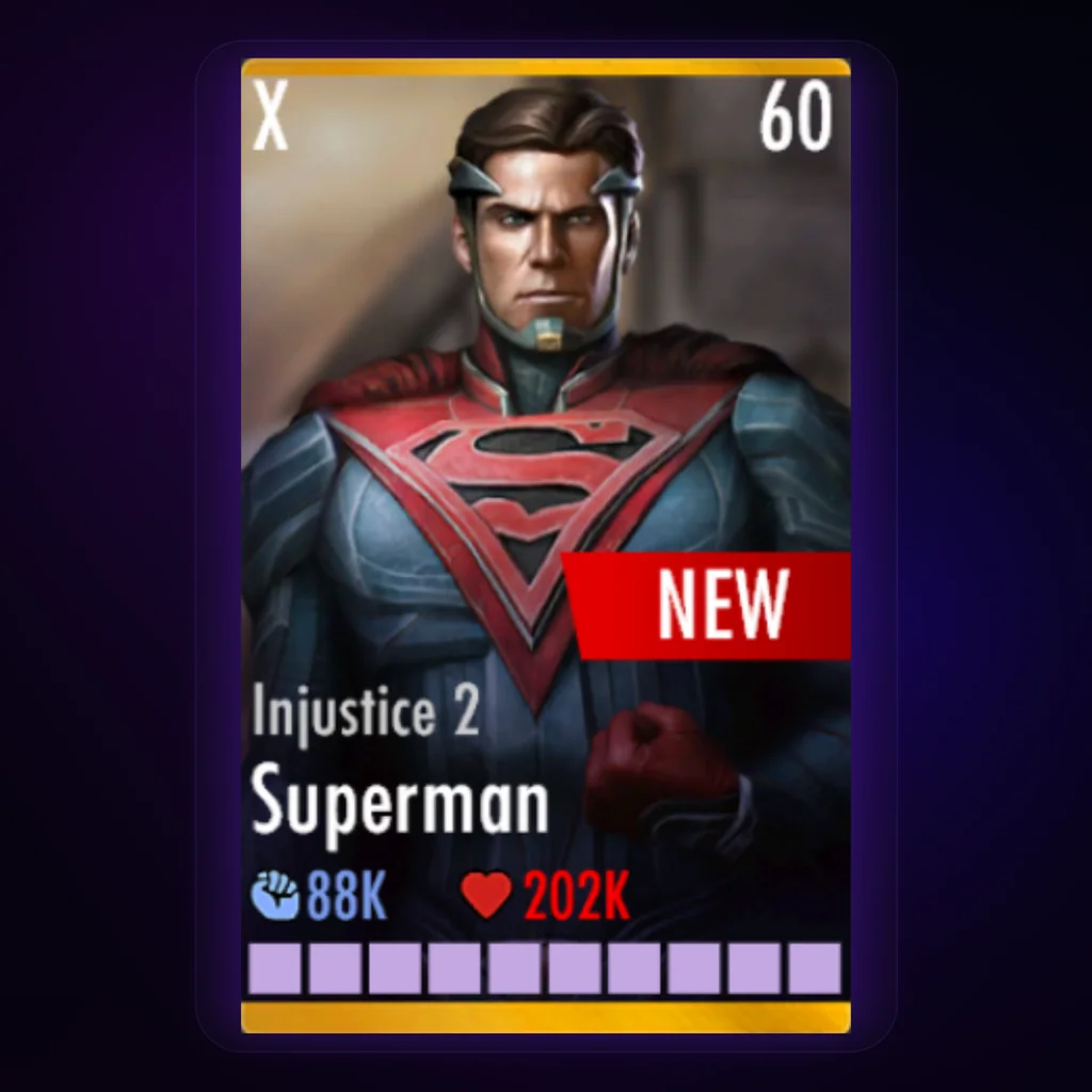 Superman Injustice 2 character card