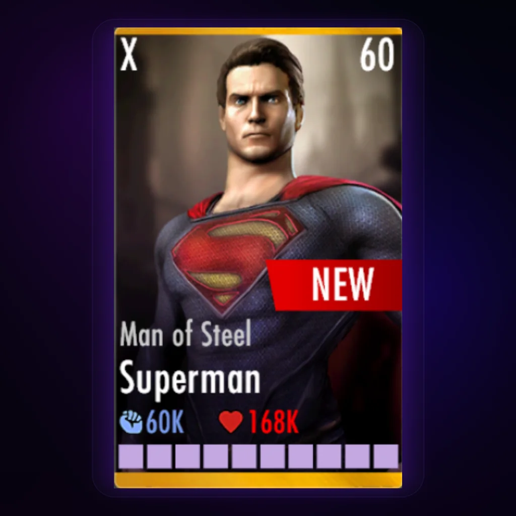 Superman Man of Steel character card