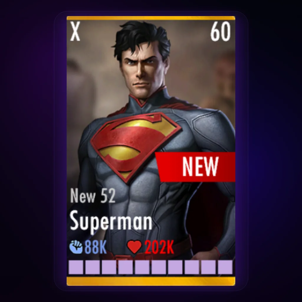 Superman New 52 character card