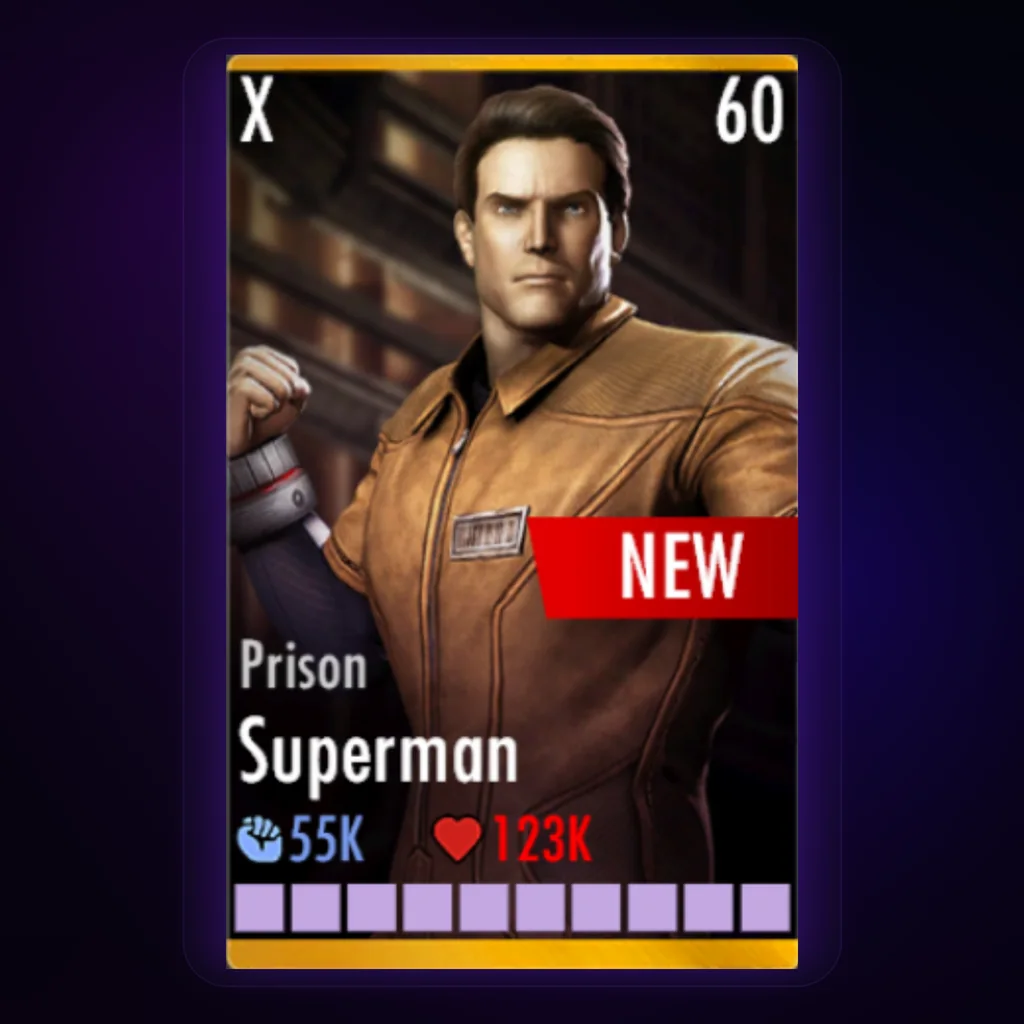 Superman Prison Injustice Mobile character card