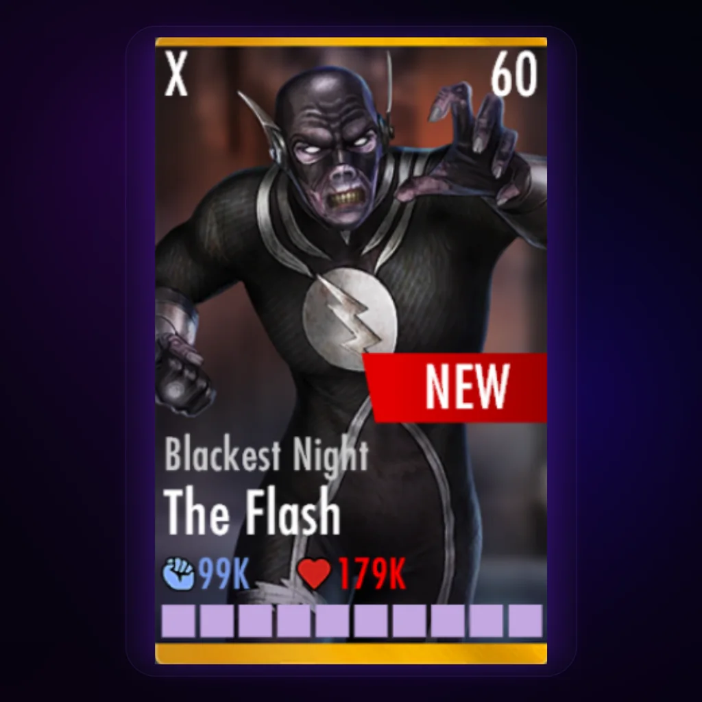 The Flash Blackest Night character card