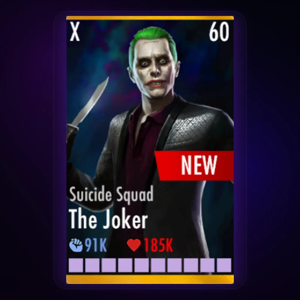 The Joker Suicide Squad character card