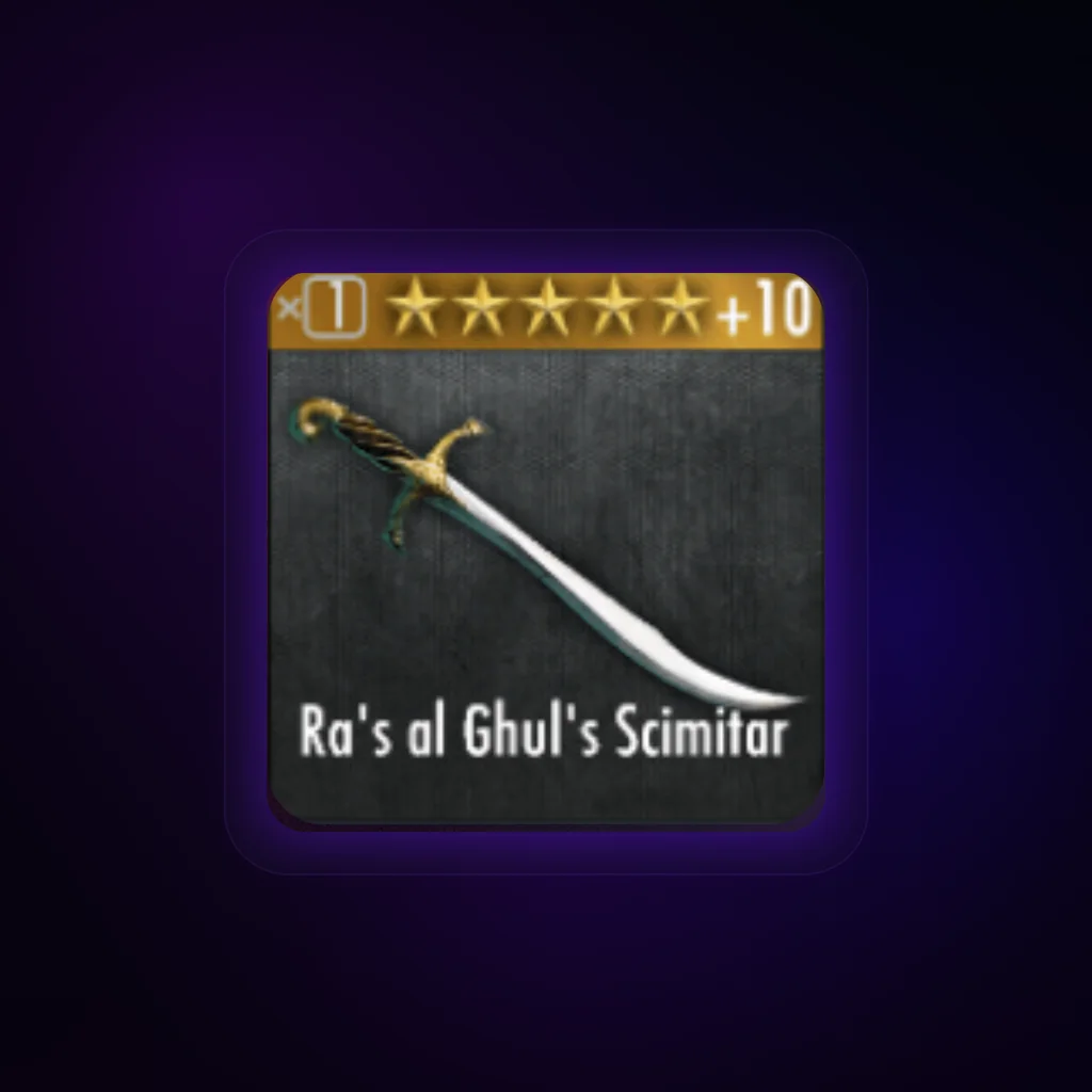 Ra's al Ghul's Scimitar Gear Card