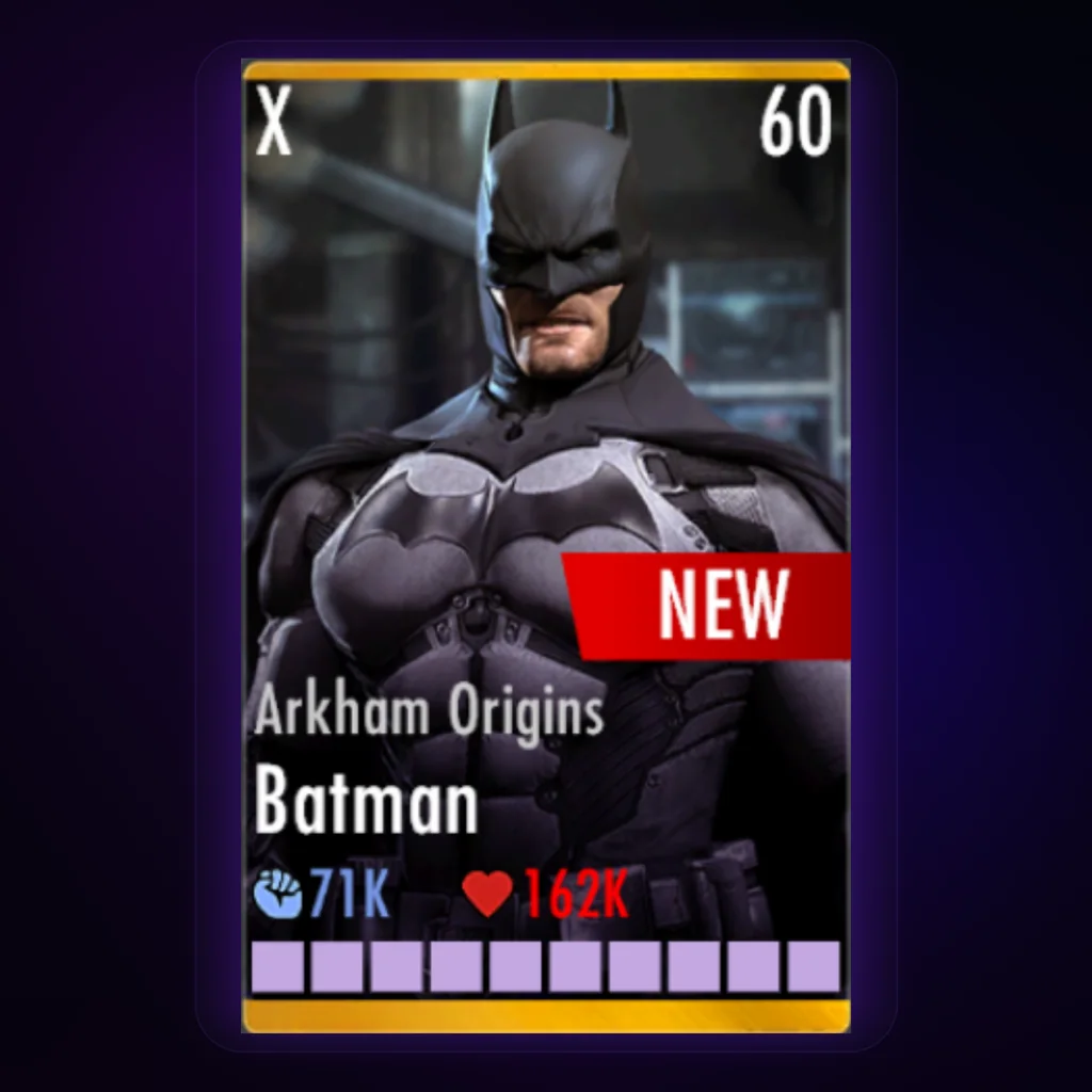 Batman Arkham Origins character card
