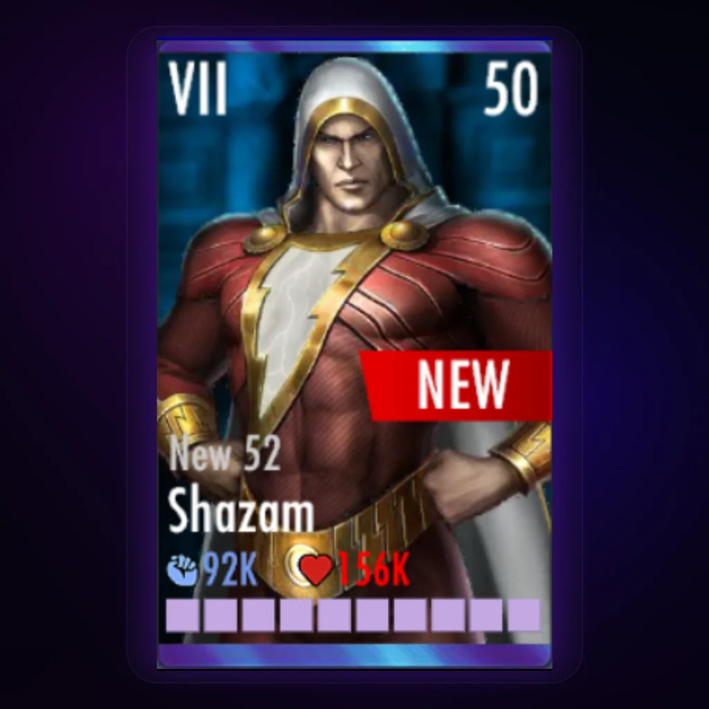 Metal Shazam New 52 character card