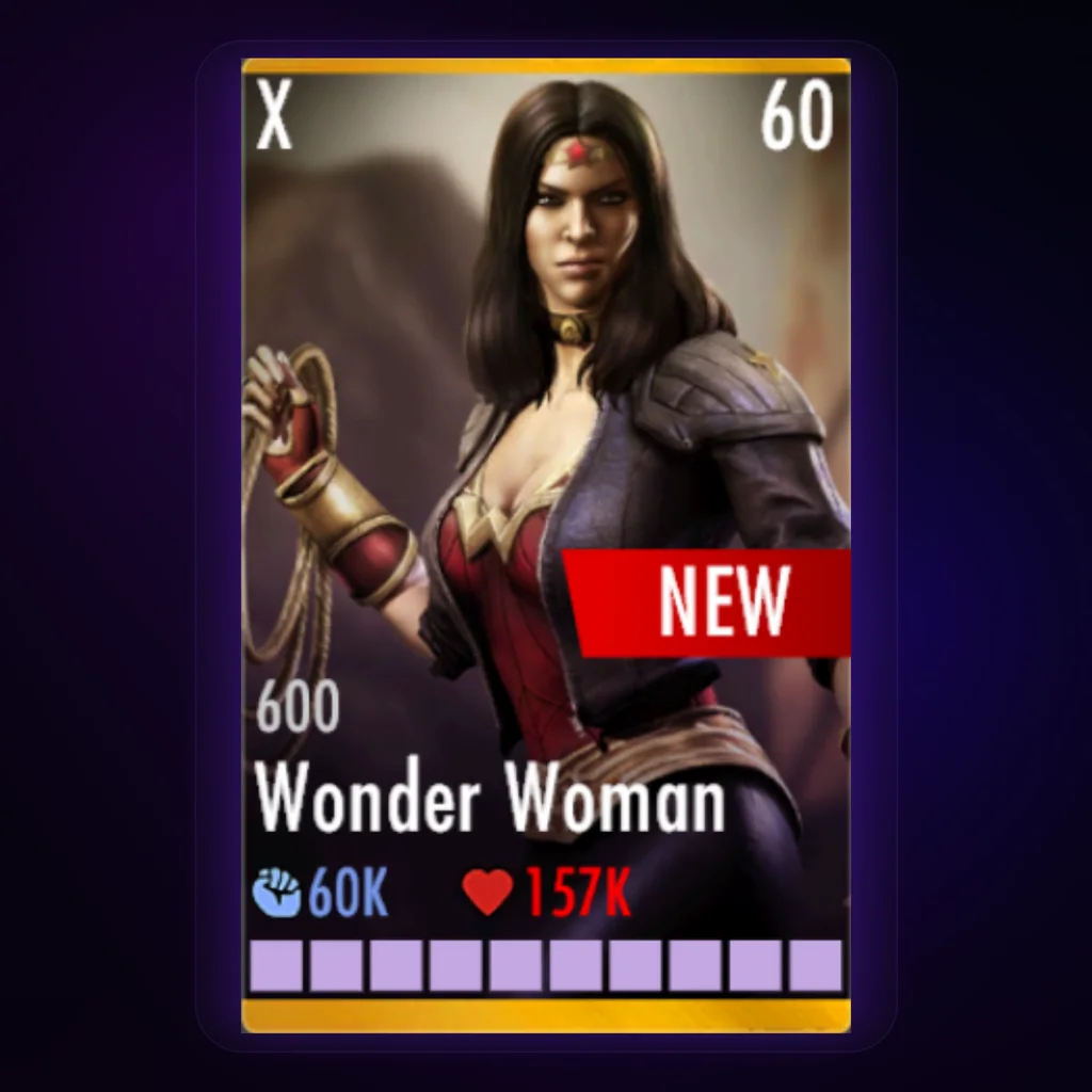 Wonder Woman 600 character card