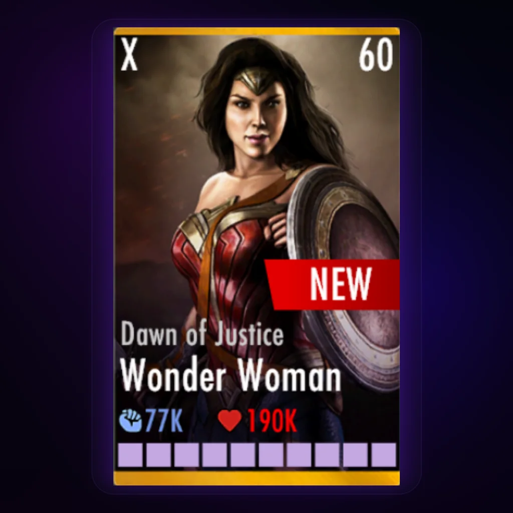 Wonder Woman Dawn of Justice character card