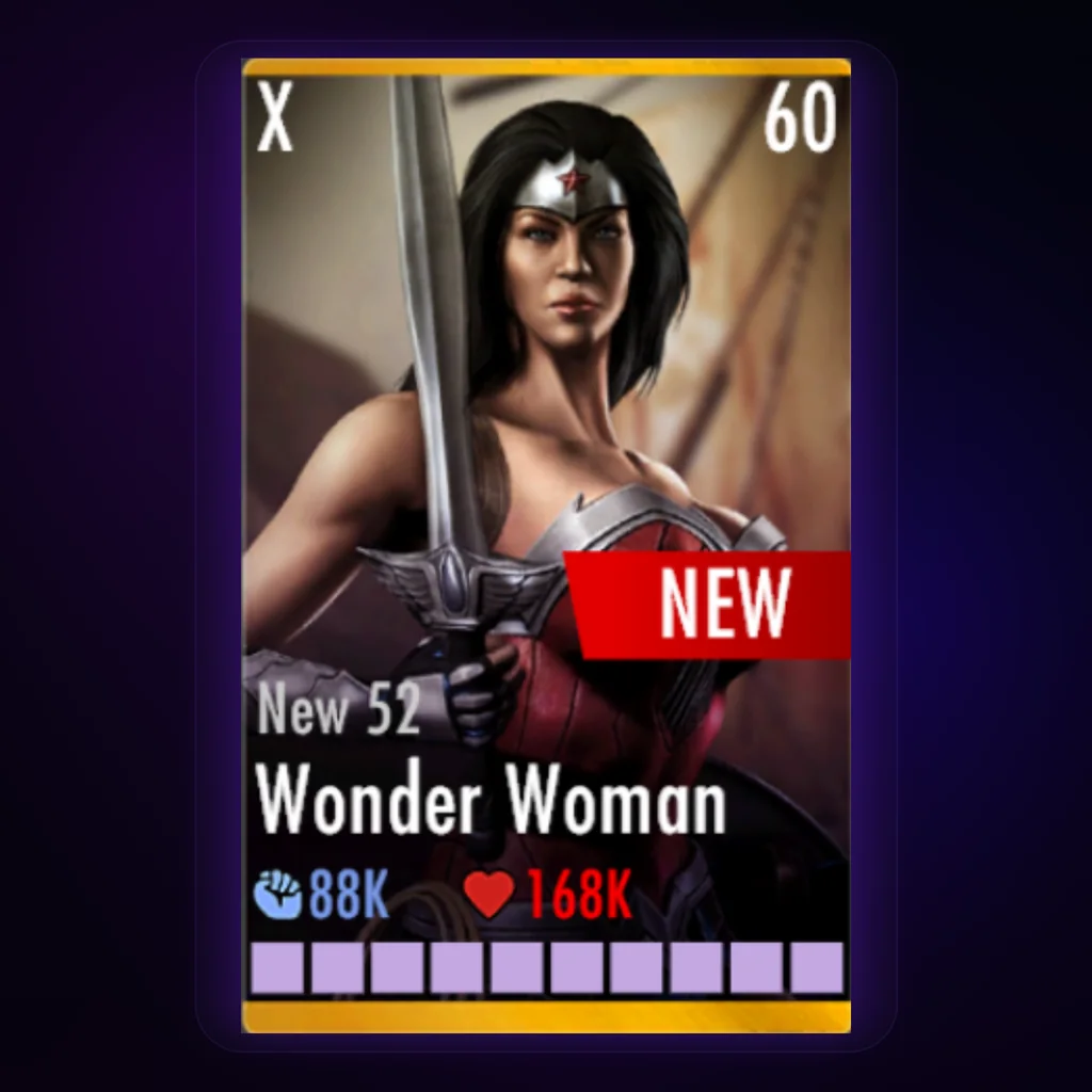 Wonder Woman New 52 character card