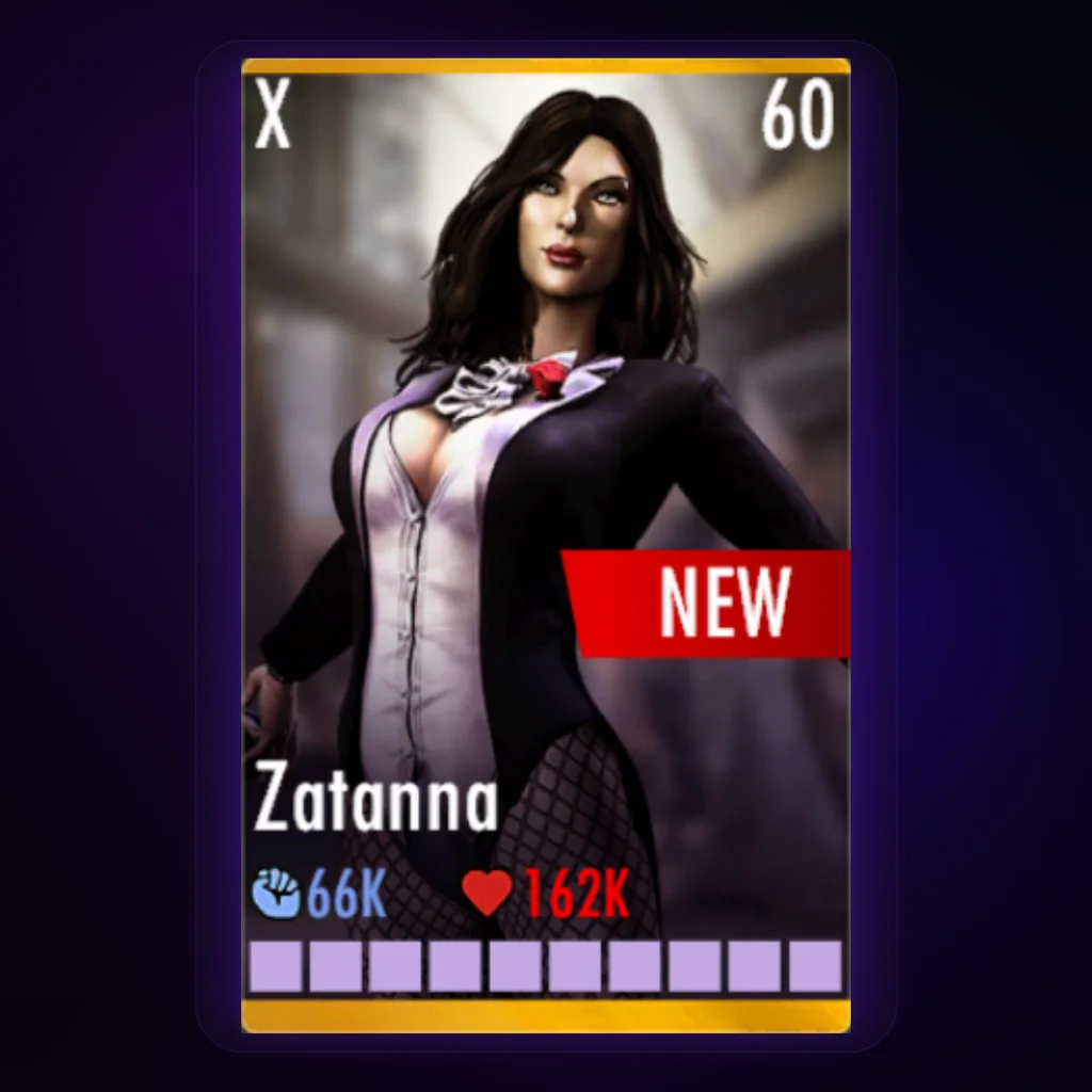Zatanna Prime Injustice Mobile character card