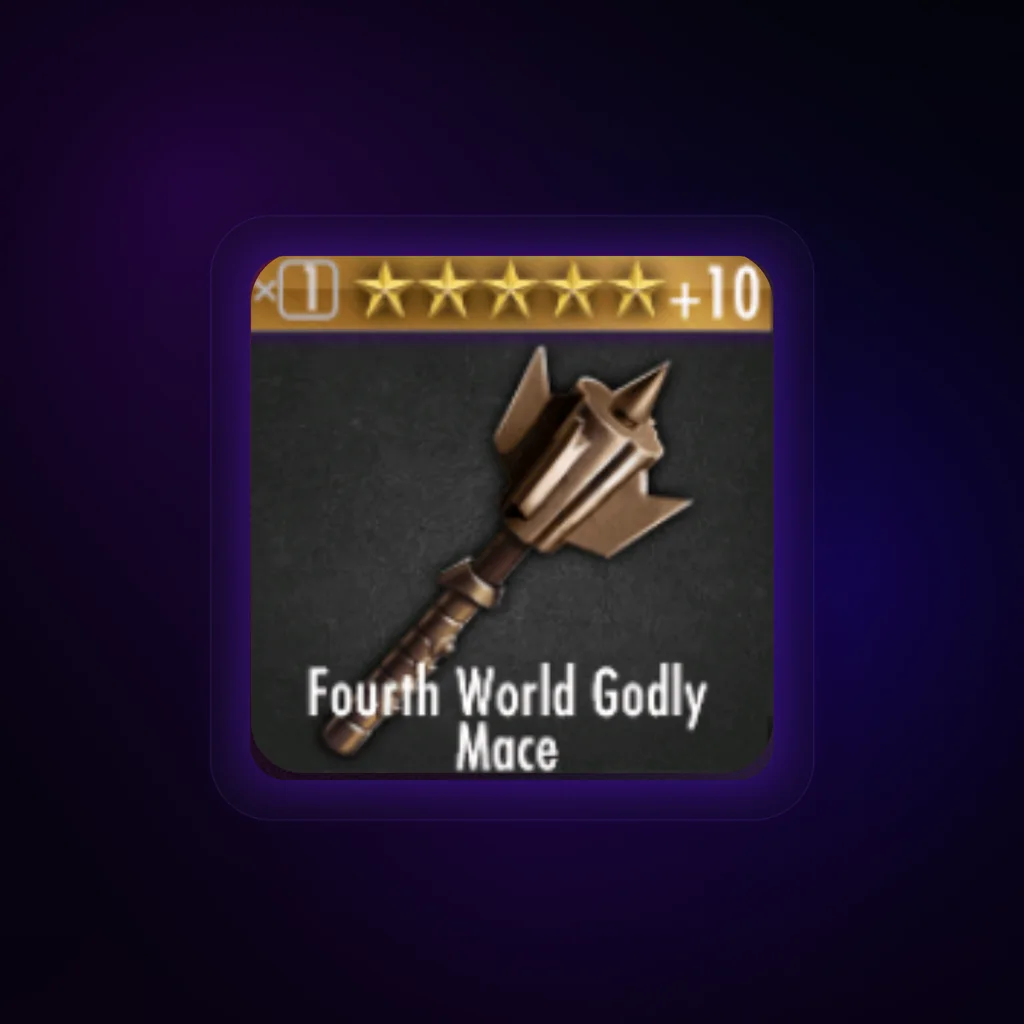 Fourth World Godly Mace Injustice Mobile Gear Card
